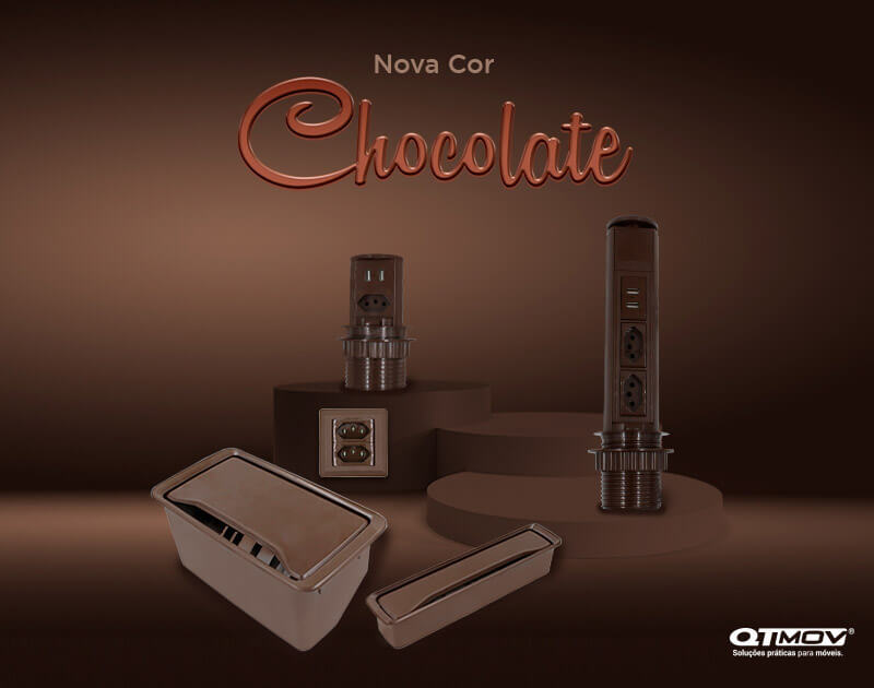 Produtos da QTMOV na nova cor chocolate