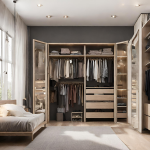 Ambientes integrados Quarto e closet