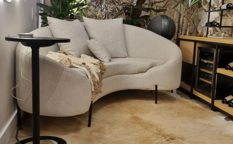 Sala com uma decoração aconchegante
