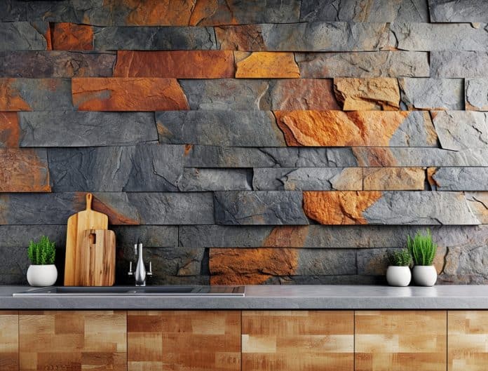 Decoração de parede de cozinha simples