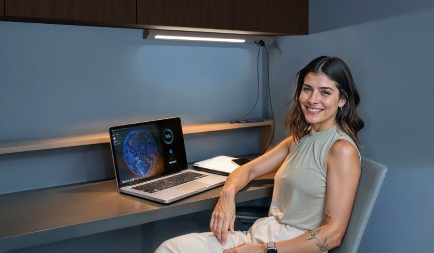 Perfil de canto de escritório