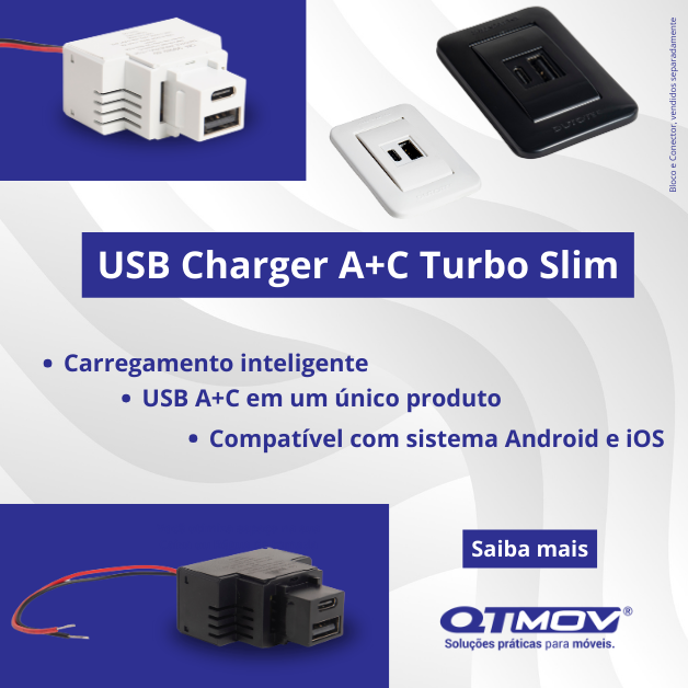 Banner USB A + C Keystone Turbo Slim QTMOV versão Mobile