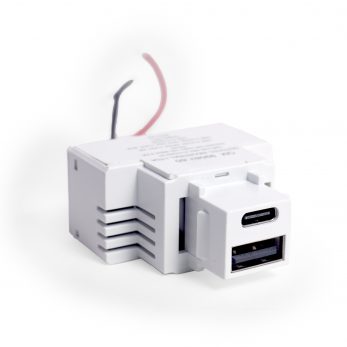 USB Charger A + C Turbo Slim branco da QTMOV