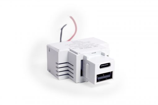 USB Charger A + C Turbo Slim branco da QTMOV