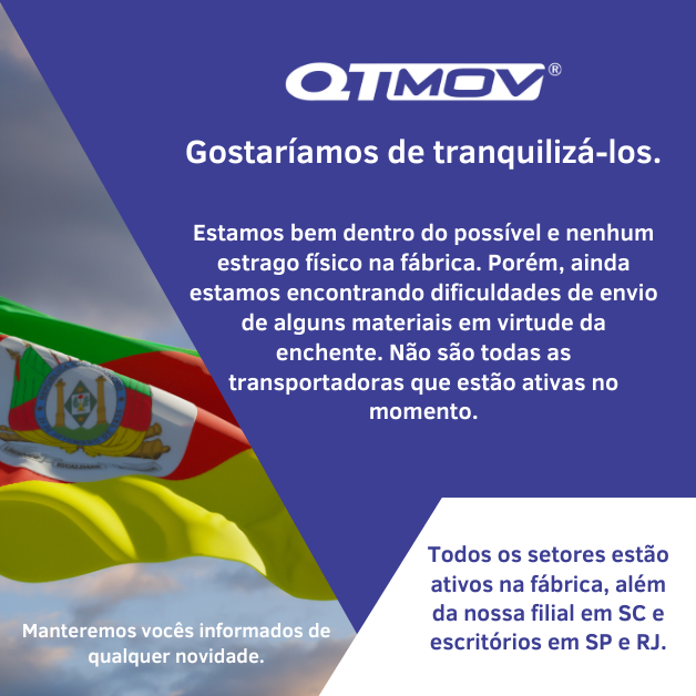 Banner comunicado Mobile QTMOV sobre a enchete.