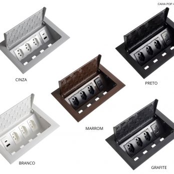 POP 4 Tomadas monobloco + USB A+C tutbo, todas as cores, da QTMOV