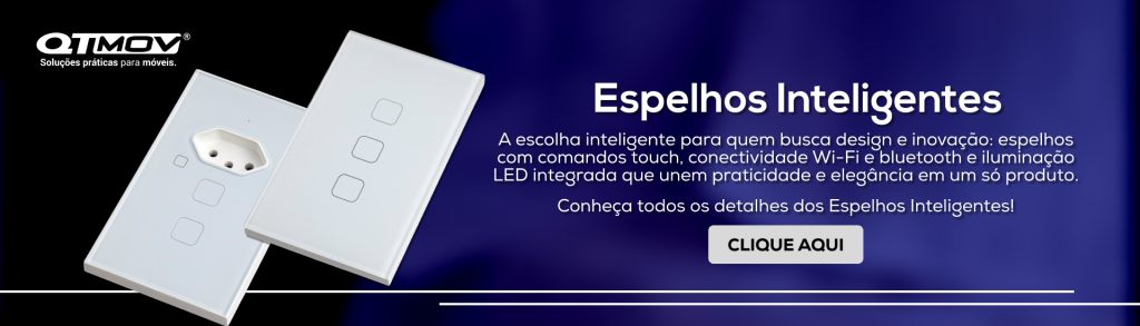 Banners espelhos inteligentes, interruptor inteligente com tomada da QTMOV