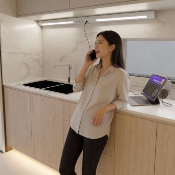 Perfil de Canto da QTMOV de 1,2m branco aplicado