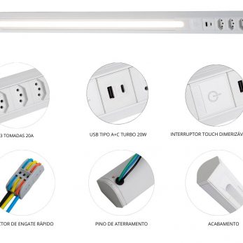 Especificidades do Perfil de Canto da QTMOV de 1m branco